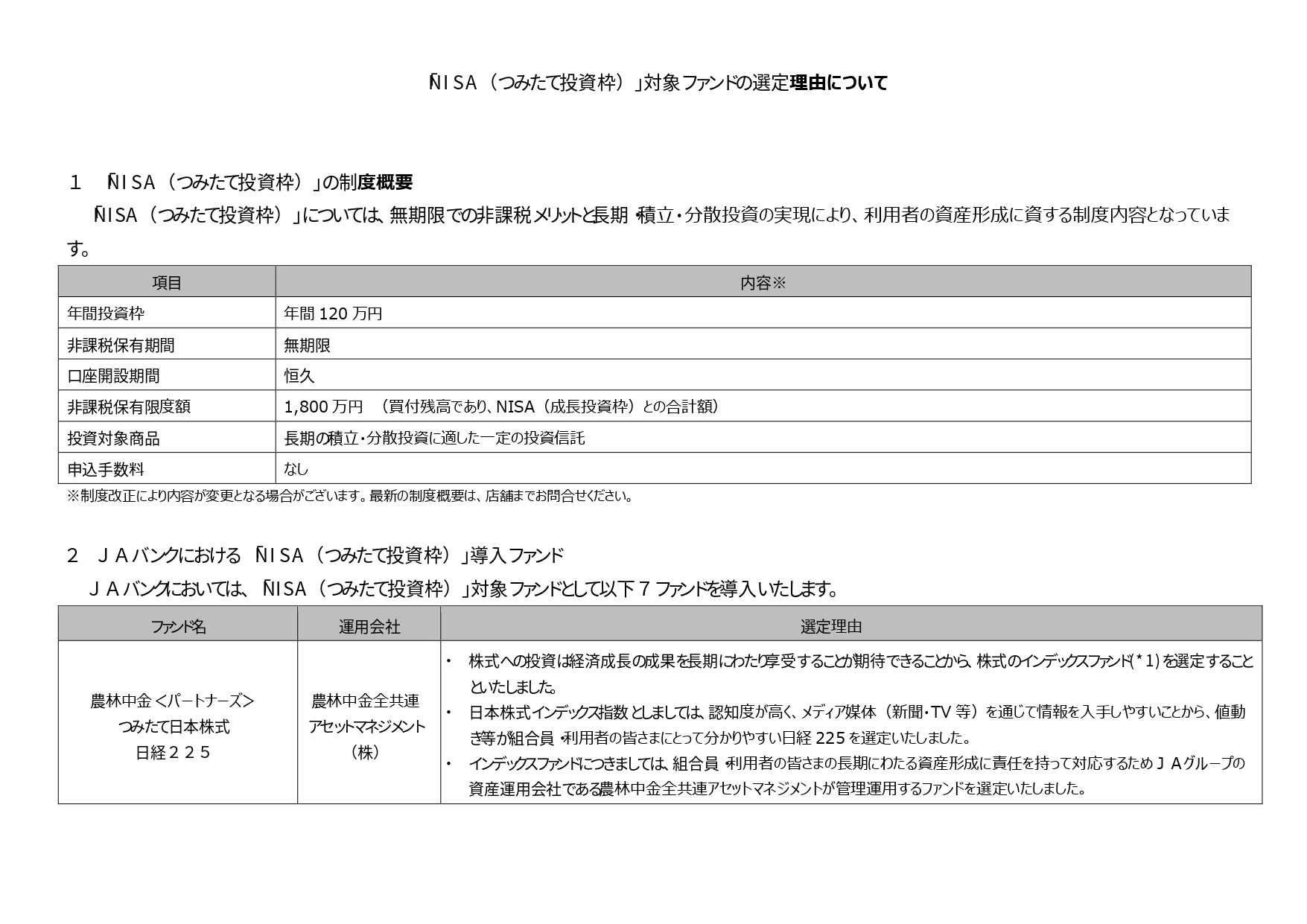 重要なお知らせ | JAふくしま未来